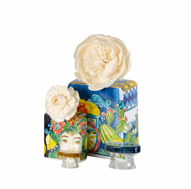 Pair of Porcelain Diffuseur with Sicily Decor - Akireh