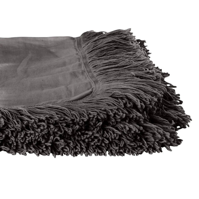 Bed Cover Charcoal With Fringes - Akireh