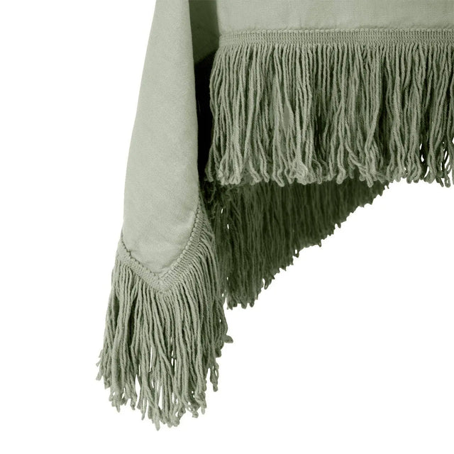Bed Cover Mint With Fringes - Akireh