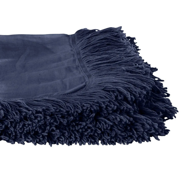 Bed Cover Night Blue With Fringes - Akireh