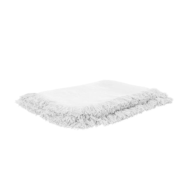 Bed Cover White With Fringes - Akireh