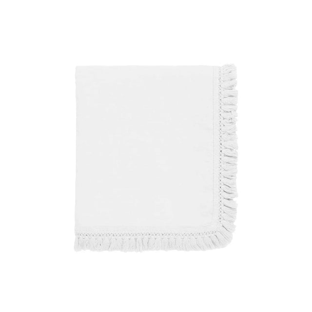 Tablecloth White With Fringes - Akireh