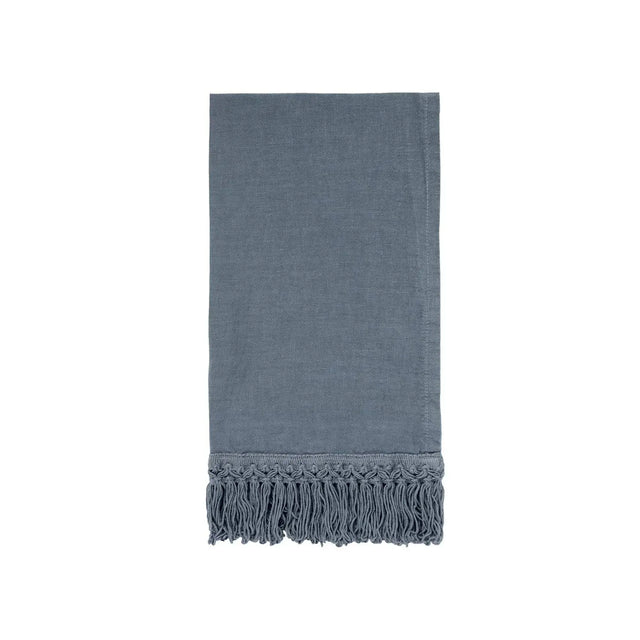 Towel Set Stone Blue With Long Fringe - Akireh