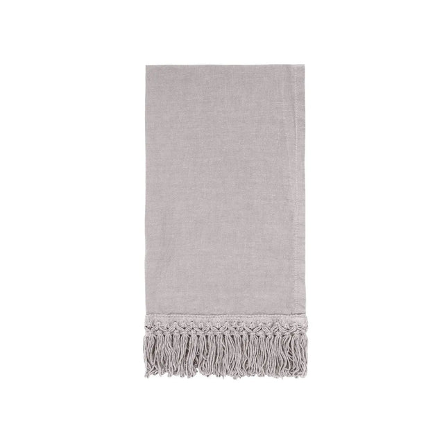 Towel Set Taupe With Long Fringe - Akireh