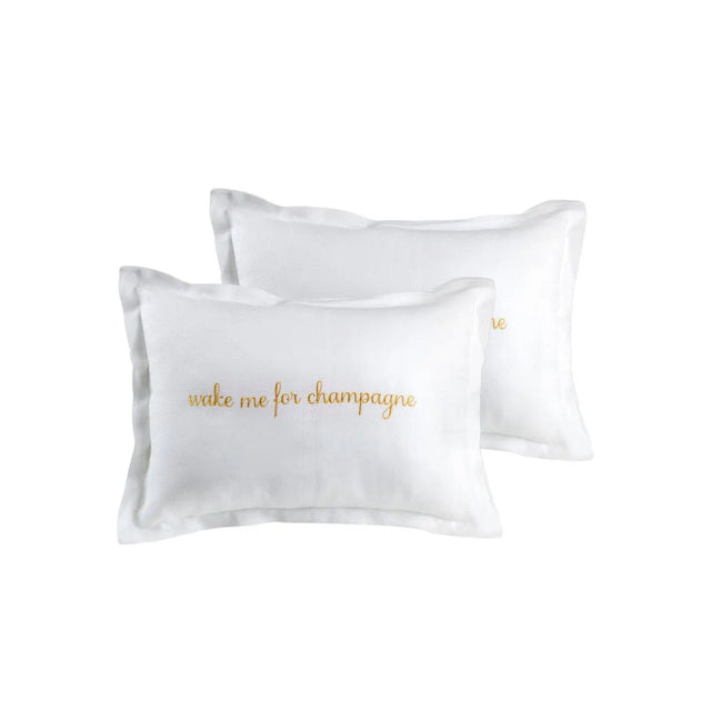 Decorative "Wake Me For Champagne" Pillowcase - Akireh
