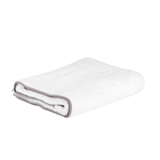 White & Steel Bath Towel - Akireh