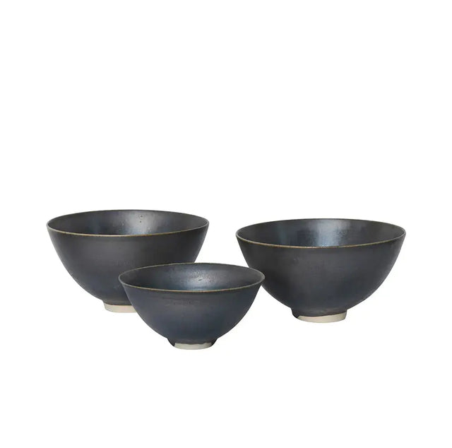 Set of 3 Bowls Black - Akireh