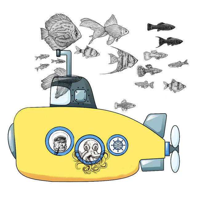 Yellow Submarine and Il Capitano set of 2 plates - Akireh