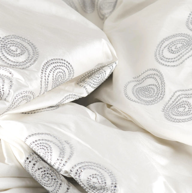 Grey and White Amoeba Bedspread and Cushions Set - Akireh