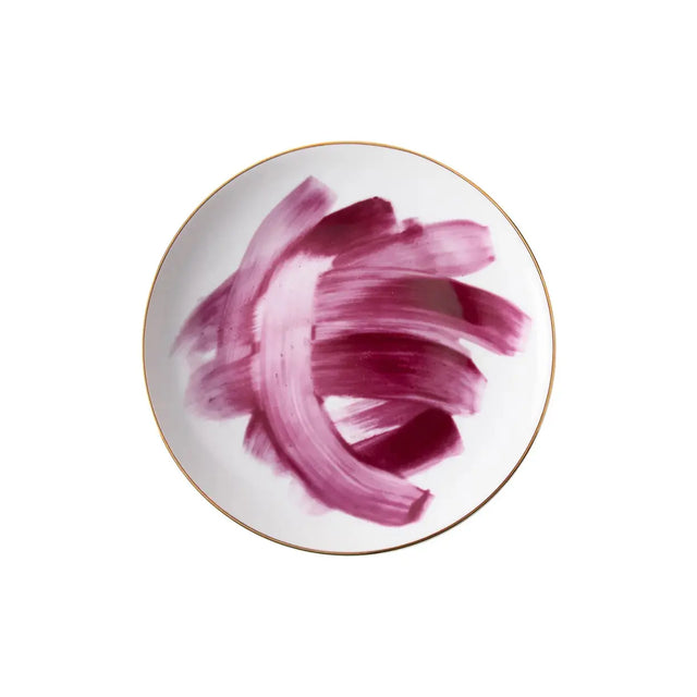 Dessert Plate Pink Brush - Akireh