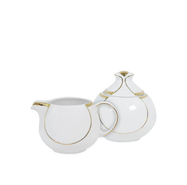 15 Pieces Gold Decorated Coffee Set - Akireh